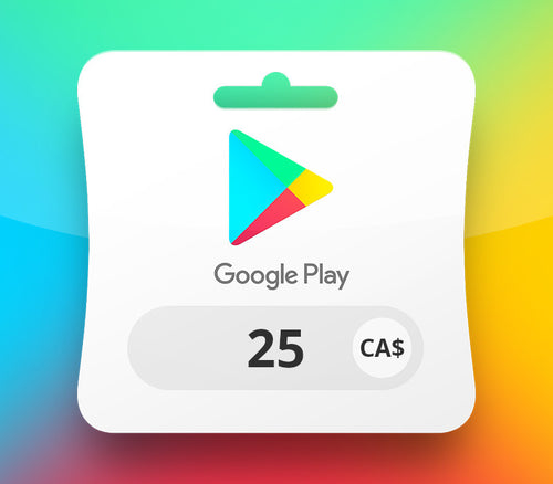 Google Play CAD 25 Gift Card CA